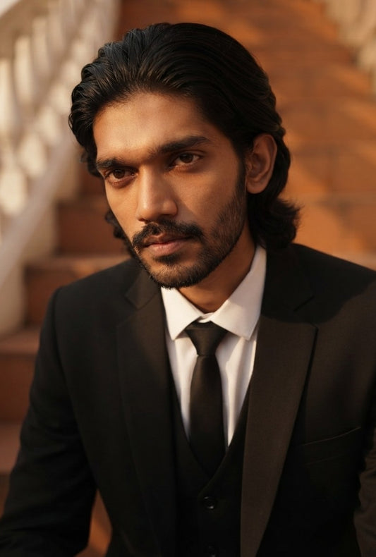 Black Fine Tropical Suiting 3 Piece Suit