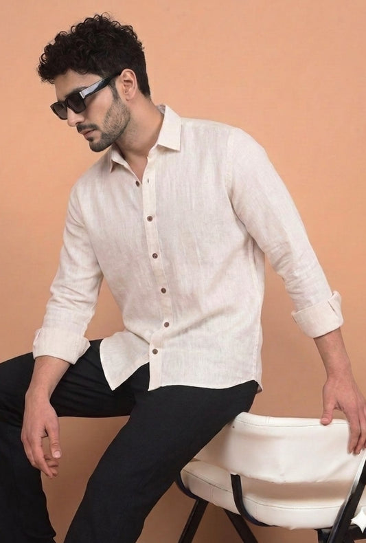 Cotton Linen – Ivory Shirt