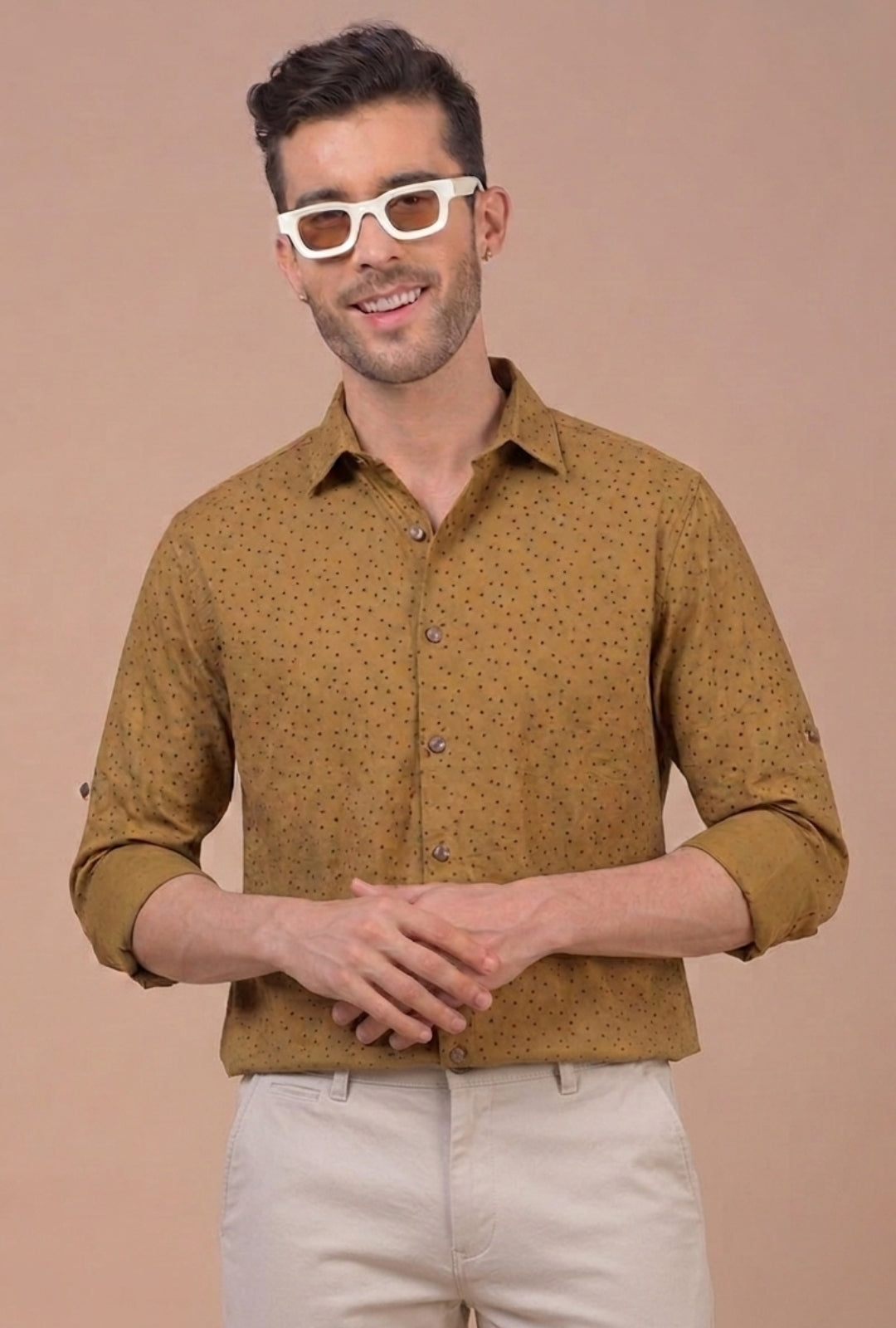 Printed Cotton – Camel shirt