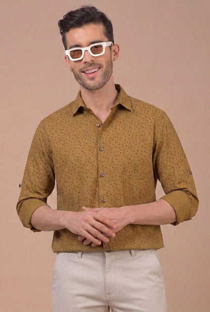 Printed Cotton – Camel shirt