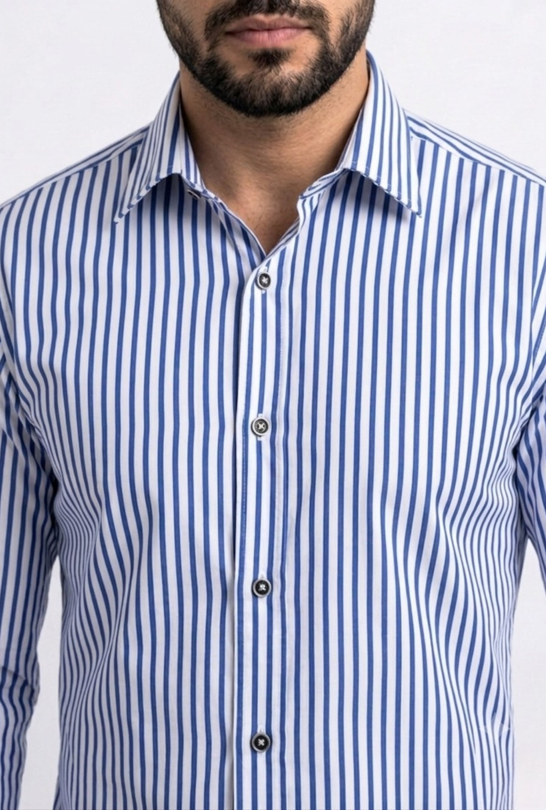 Cotton Mix – Blue & White Stripes Shirts