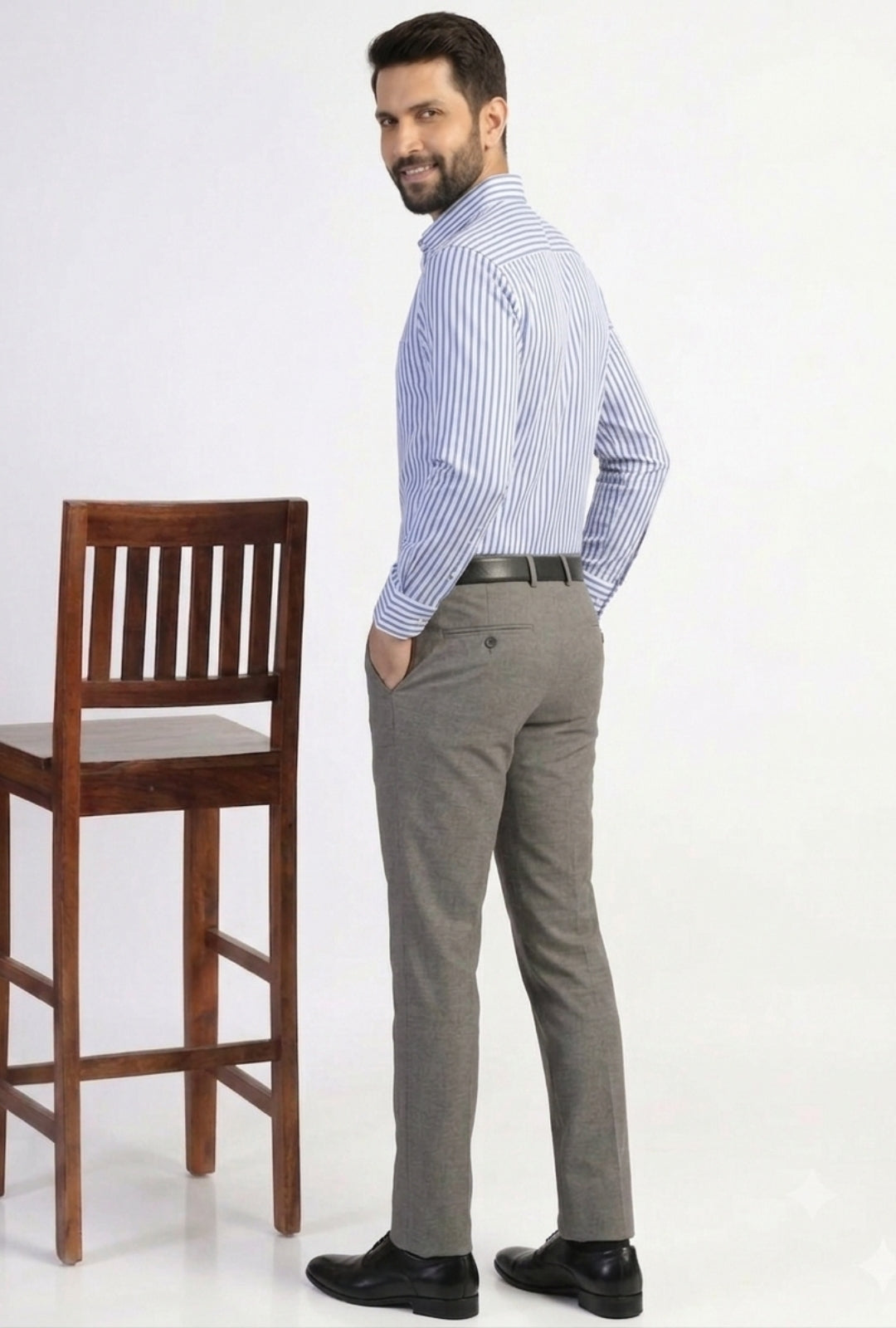 Cotton Mix – Blue & White Stripes Shirts