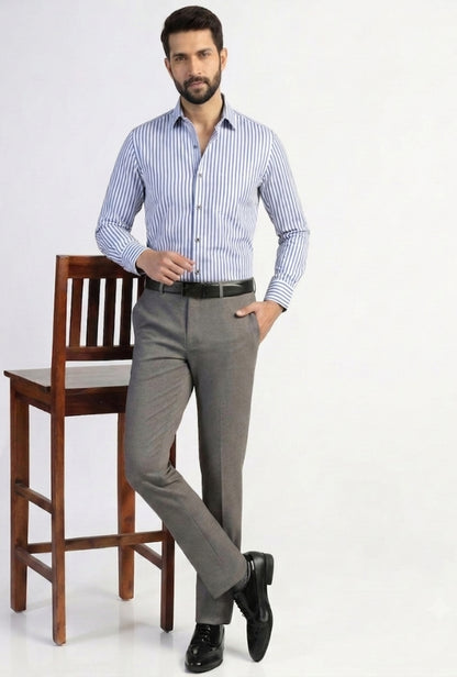 Cotton Mix – Blue & White Stripes Shirts