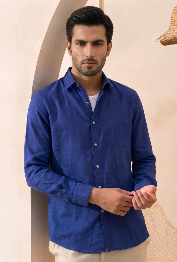 Cotton – Navy Blue Shirt