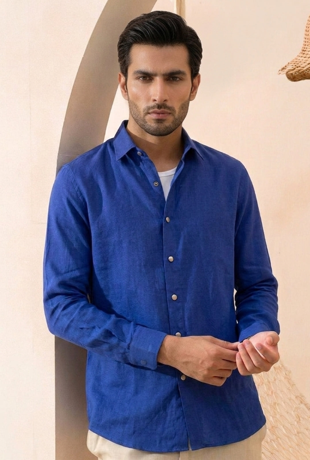 Cotton – Navy Blue Shirt