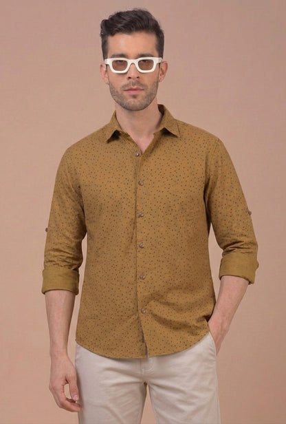 Printed Cotton – Camel shirt