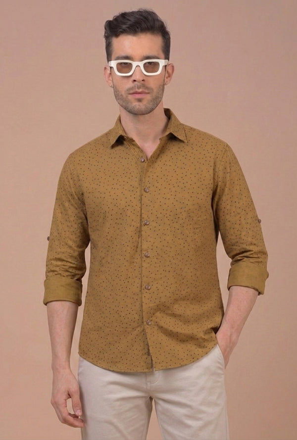 Printed Cotton – Camel shirt
