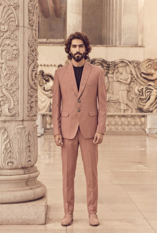 Peach Tropical Suiting 2-Piece Suit