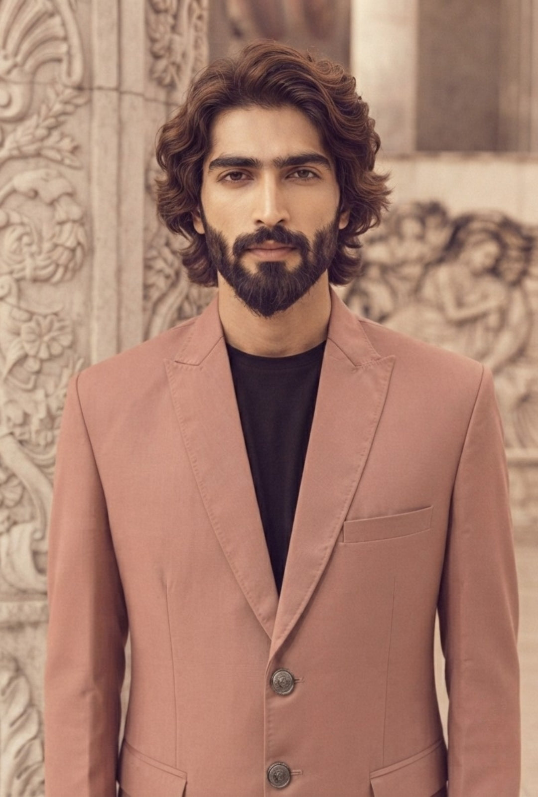 Peach Tropical Suiting 2-Piece Suit