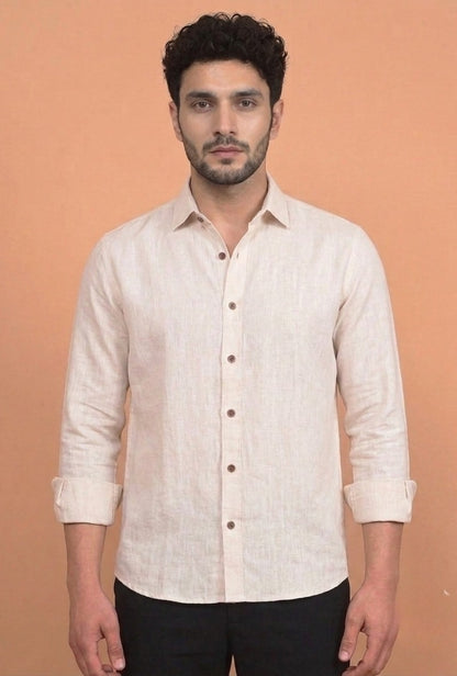 Cotton Linen – Ivory Shirt