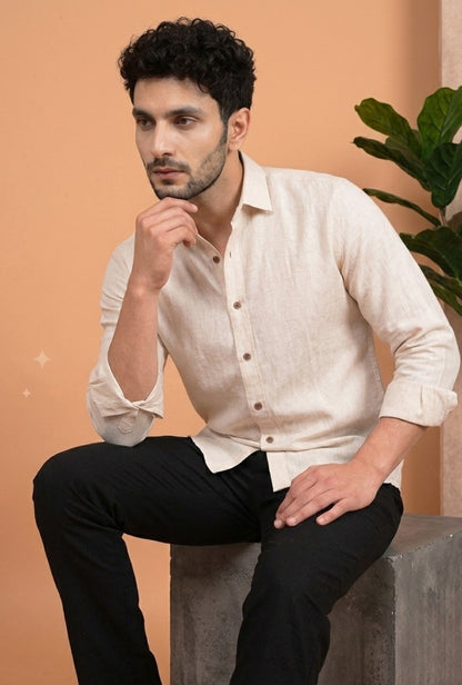 Cotton Linen – Ivory Shirt